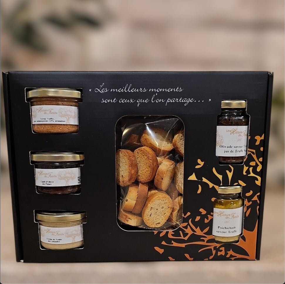 Coffret apéritif gourmet – Saveurs truffées & provençales