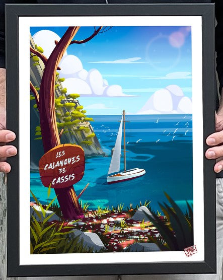 Affiche "Calanques de Cassis"