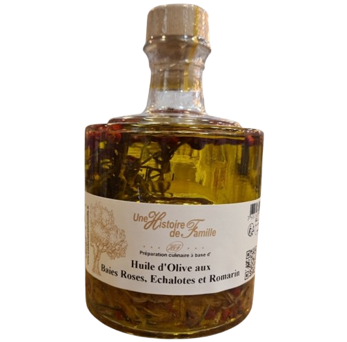Huile d'Olive aux Baies roses, Echalotes et Romain Empilable