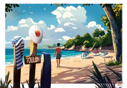 Affiche "Plage de Toulon"