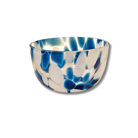 Coupelle Verre Bleu & Blanc