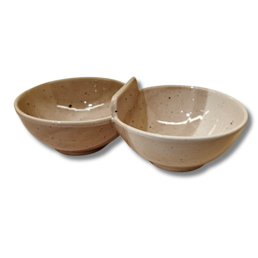 Plat 2 Bols – Beige Taupe
