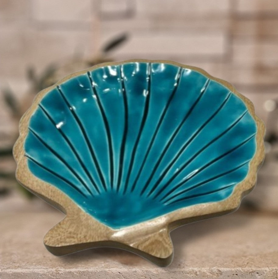 Coupelle décorative bois emmaillé Coquillage