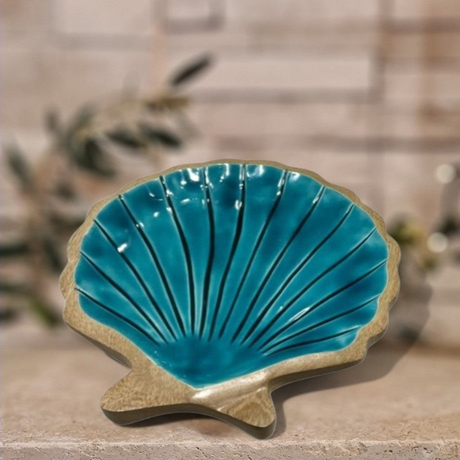 Coupelle décorative bois emmaillé Coquillage
