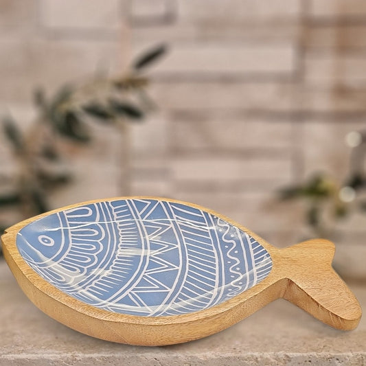 Coupelle décorative bois emmaillé Poisson