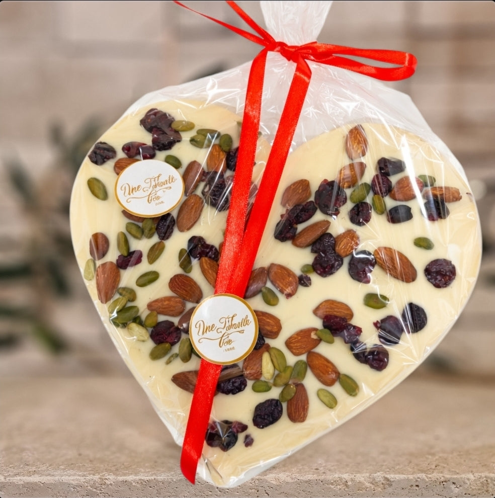 Coeur Fruits secs chocolat Blanc