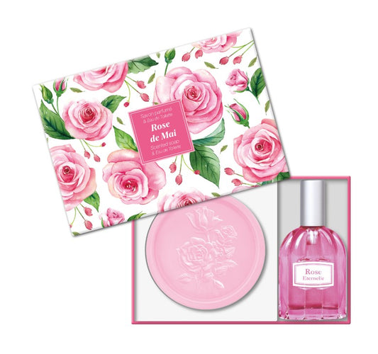 Coffret Savon & Eau de toilette Rose