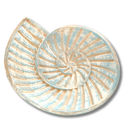 Plateau décoratif en bois – Forme coquillage