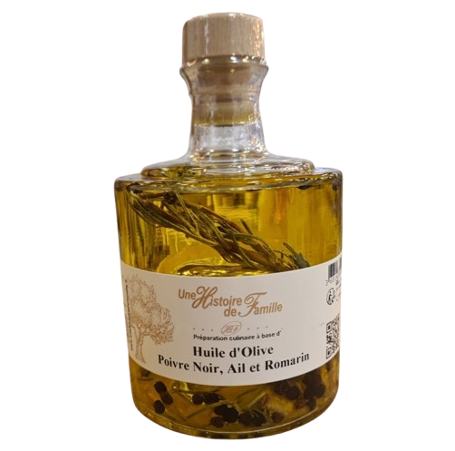 Huile d'Olive au Poivre noir, Ail et Romain Empilable