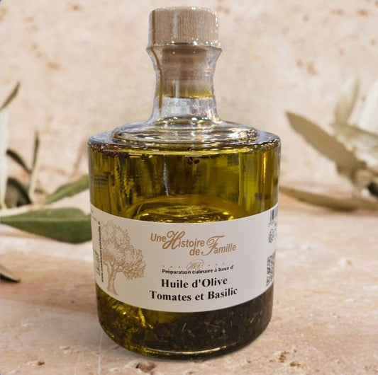 Huile d'Olive Tomates et Basilic Empilable