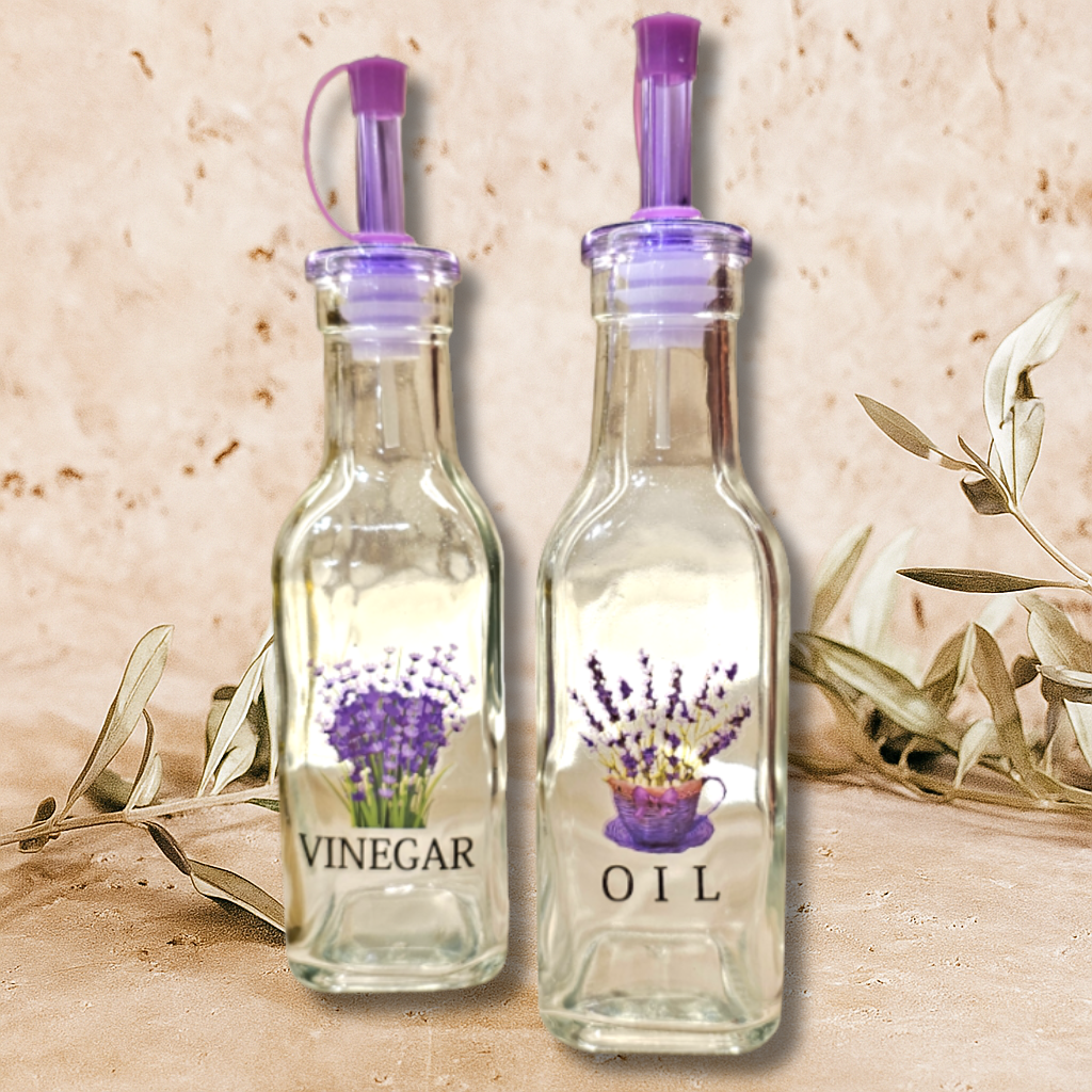 Huile & Vinaigre en verre
