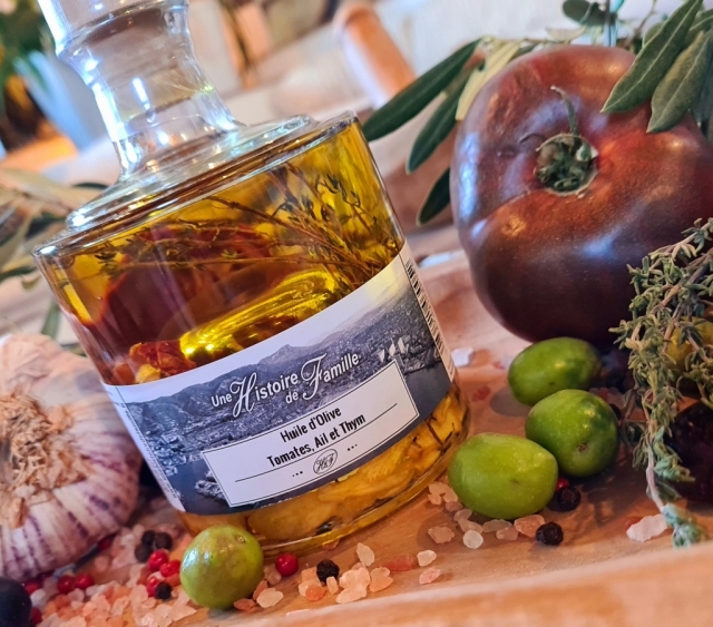 Huile d'olive Tomate, Ail et Thym Empilable