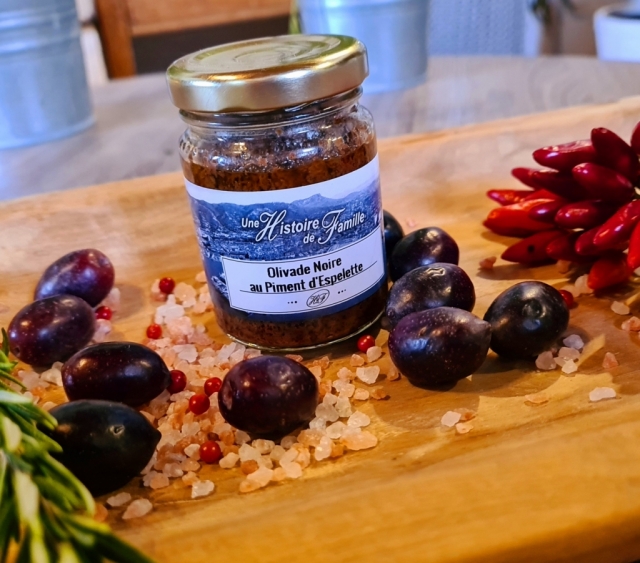 Olivade Noire au Piment d'Espelette 80g